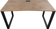 Biurka - Biurko Zdesk Loft Czarno-Brązowe 138 cm x 68 cm - miniaturka - grafika 1