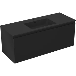 Mexen Orio szafka łazienkowa 120 cm z umywalką Otis, 1 szuflada, czarna mat - 91A10-12047-1-BF71-W18M71 - Szafki łazienkowe - miniaturka - grafika 1