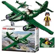 Klocki - KLOCKI SLUBAN SAMOLOT MESSERSCHMITT WOJSKO ARMIA ME 262  WWII 338 ELEMENTÓW M38 -  B0977 KOMPATYBILNE LEGO COBI - miniaturka - grafika 1