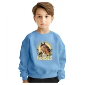 Bluzy dla dziewczynek - BLUZA DZIECIĘCA KOŃ DZIEWCZYNA KOCHA KONIE 134-140 DLA CHŁOPCA DZIEWCZYNKI - miniaturka - grafika 1
