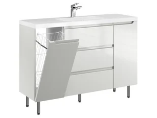 Szafka Stojąca Z Umywalką ETH 120 cm KD - Kaszmir Wysoki Połysk - Szafki łazienkowe - miniaturka - grafika 1