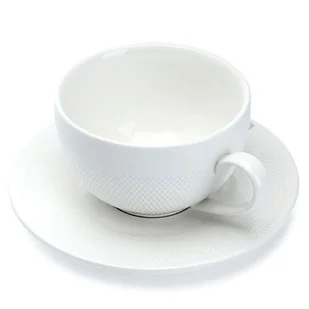 Florina Filiżanka Do Kawy I Herbaty Porcelanowa Ze Spodkiem Cortina Biała 220 Ml - Filiżanki - miniaturka - grafika 4