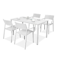 Meble ogrodowe - Komplet ogrodowy Nardi TRILL/CUBE 140 4+1 Bianco - miniaturka - grafika 1
