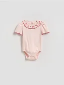 Body dla niemowląt - Reserved - Body z kołnierzykiem - pastelowy róż - miniaturka - grafika 1