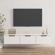 Półki do salonu - Lumarko Szafka wisząca, biała, 102x30x20 cm, materiał drewnopochodny - miniaturka - grafika 1