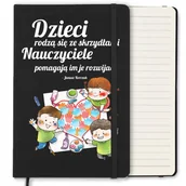 Notesy i bloczki - NOTES W LINIE 120 STRON BLACK PREZENT DLA NAUCZYCIELKI DZIEŃ NAUCZYCIELA WZ - miniaturka - grafika 1