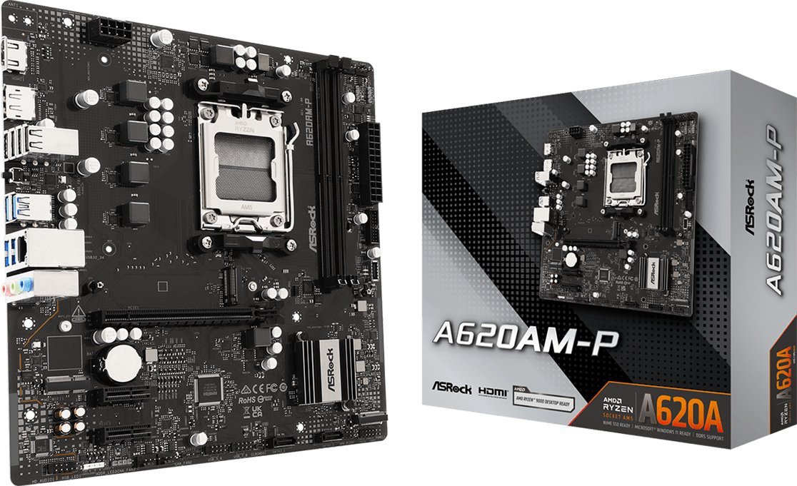 ASRock A620AM-P AMD A620A AM5 micro ATX 90-MXBVJ0-A0UAYZ