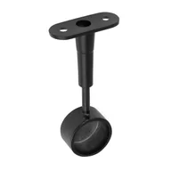 Meble modułowe i akcesoria - Uchwyt dystansowy regulowany końcowy do drążka szafy Tris Black śr. 25 mm czarny FI25 - miniaturka - grafika 1