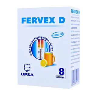 Adepharma Fervex D 8 saszetek 6236811 - Przeziębienie i grypa - miniaturka - grafika 1