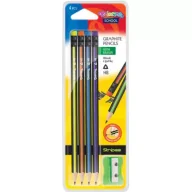 Ołówki - Patio Ołówek Colorino trójkątny z gumką z temperówką na blistrze 4 szt. - miniaturka - grafika 1