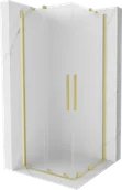 Kabiny prysznicowe - Mexen Velar Duo kabina prysznicowa rozsuwana 90x90 cm, szron, złota szczotkowana - 871-090-090-32-55 - miniaturka - grafika 1