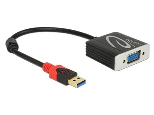 Delock Adapter cable USB 3.0 Male > VGA female Czarny 62738 - Adaptery i przejściówki - miniaturka - grafika 2