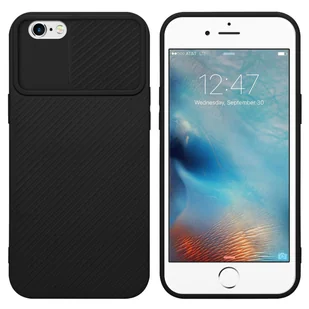 Pokrowiec Do Apple iPhone 6 / 6S Etui w Bonbon Czerń Obudowa Case Cover Ochrona kamery Cadorabo - Etui i futerały do telefonów - miniaturka - grafika 1