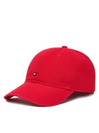 Czapki męskie - Tommy Hilfiger Czapka z daszkiem Flag Soft 6 Panel AM0AM13426 Czerwony - miniaturka - grafika 1