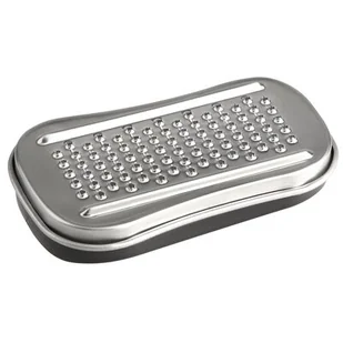 Fackelmann 45430 tarka muszkatołowy "Basic", ze stali nierdzewnej, srebrny/przezroczysty, 9,2 x 5,4 x 2 cm 45430 - Siekacze tarki i szatkownice - miniaturka - grafika 1