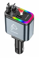 Ładowarki samochodowe - Szybka Ładowarka Samochodowa Do Telefonu Kabel 5W1 Usb-C Lightning Usb Qc - miniaturka - grafika 1