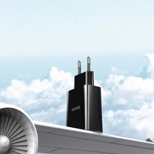 Baseus szybka ładowarka sieciowa 2x USB 10,5 W 2,1 A + kabel USB - Lightning 2,4 A 1 m czarny (TZCCFS-R01) - Ładowarki do telefonów - miniaturka - grafika 6