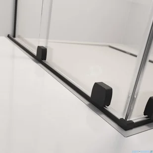 Radaway Furo Black SL kabina Walk-in 80x200cm lewa czarny mat/szkło przejrzyste 10306438-54-01L/10110394-01-01 - Kabiny prysznicowe - miniaturka - grafika 5