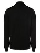 Swetry damskie - KARL LAGERFELD - Damski sweter z wełny merino, czarny - miniaturka - grafika 1