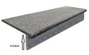 Kostki brukowe i krawężniki - Stopnica - Stopień + Podstopień Granitowy Dark grey G654 NEW 135x35x2 / 135x15x2 - miniaturka - grafika 1