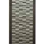 Dywany - CHODNIK SZNURKOWY TRENDY PODGUMOWANY 100cm KRATA BRĄZ - miniaturka - grafika 1