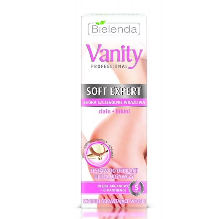 Bielenda Vanity Soft Expert odżywczy zestaw do depilacji w kremie Bikini/Ciało 100ml