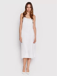 Sukienki - Calvin Klein Jeans Sukienka letnia J20J218341 Biały Regular Fit - grafika 1