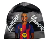 Czapki damskie - Lamine YAMAL Barcelona szara czapka dziecięca ocieplona polarem BP - miniaturka - grafika 1