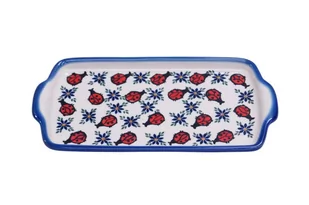 Ceramiczna tacka z uszami Ceramika Bolesławiec - Tace i patery - miniaturka - grafika 1