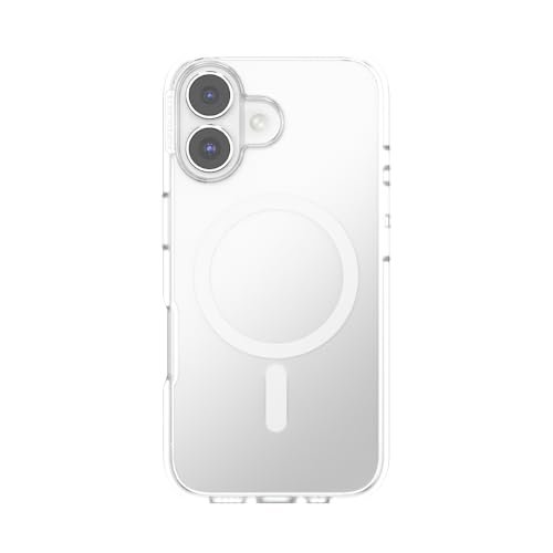 PopSockets Etui na iPhone'a 16 kompatybilne z MagSafe, etui na telefon iPhone 16, kompatybilne z bezprzewodowym ładowaniem, tylko etui - przezroczyste