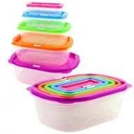 Pojemniki kuchenne - Pojemniki Do Przechowywania Żywności Organizery Pudełka Plastikowe Zamykane - miniaturka - grafika 1