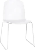 Fotele i krzesła ogrodowe - Krzesło Visu Sled białe na stalowych nogach z łącznikiem - miniaturka - grafika 1