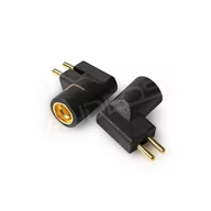 Złącza, przejściówki, adaptery - OEAudio adapter kątowy z MMCX (F) na 2pin (M) - miniaturka - grafika 1