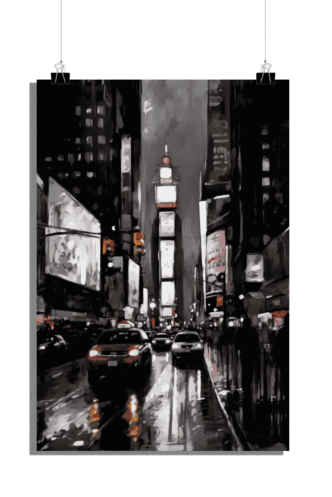 Plakat Times Square - Stylowy plakat abstrakcyjny - 51x71cm - Idealny do oprawienia w ramkę