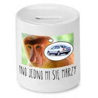 Skarbonki - SKARBONKA NOSACZA JANUSZA INO JEDNO MI SIE MARZY z Nadrukiem ze Zdjęciem + Opakowanie na prezent (wzór 02) - miniaturka - grafika 1