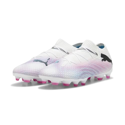 PUMA Unisex's Future 7 Pro+ Fg/Ag buty piłkarskie, Puma White PUMA Black Poison Pink, 42.5 EU