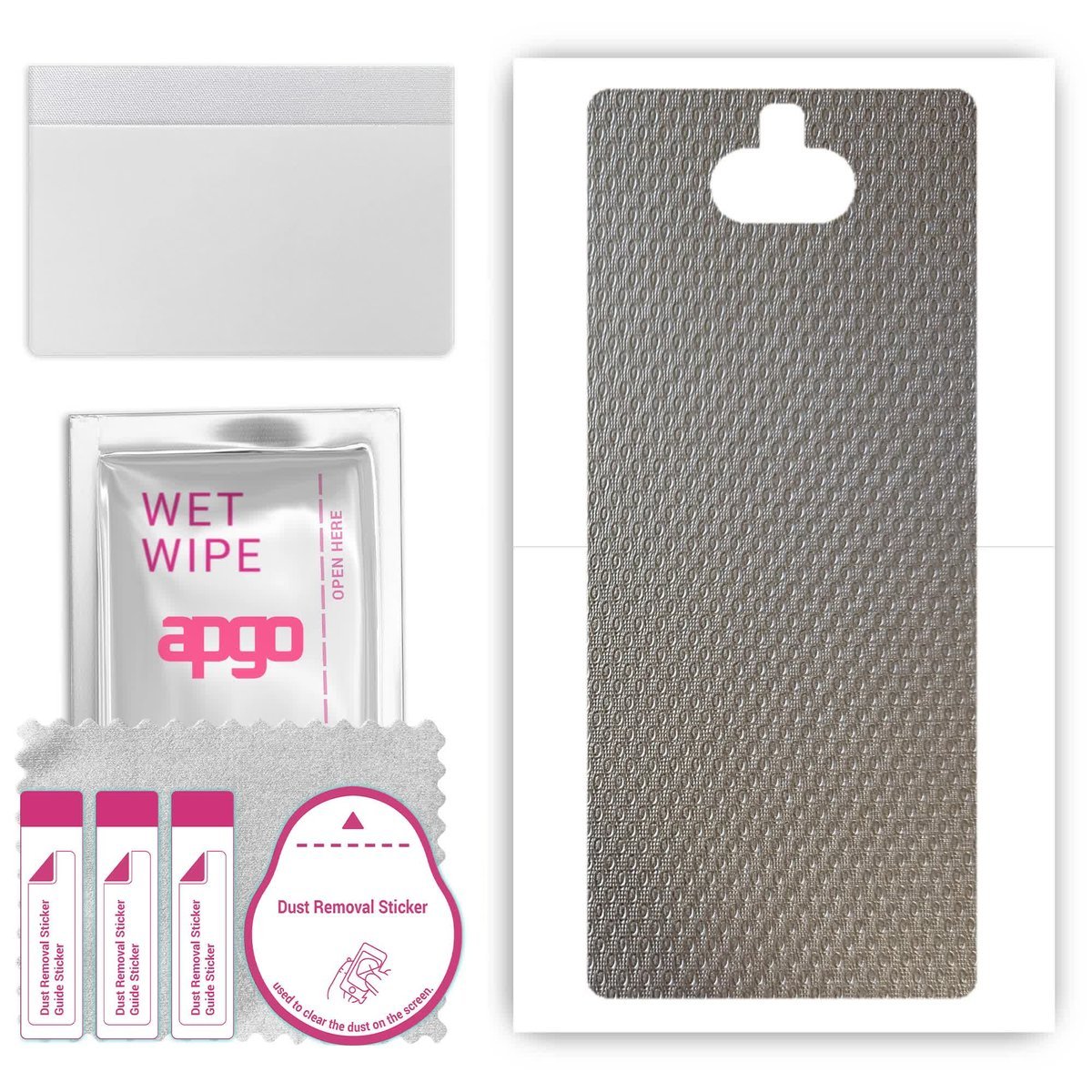 Folia naklejka skórka strukturalna na TYŁ do Sony Xperia 10 - Aluminium krople - apgo SKINS