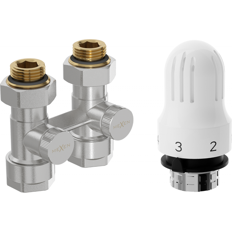 Mexen G04 zestaw termostatyczny dwururowy DN50, prosty 1/2