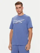 Koszulki męskie - Reebok T-Shirt Vector Pack Ri Logo Tee 100202408 Fioletowy Regular Fit - miniaturka - grafika 1