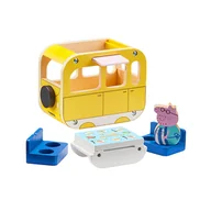 Figurki dla dzieci - Zestaw drewniany kamper z figurką Peppa, wyjmowane siedzenia - miniaturka - grafika 1