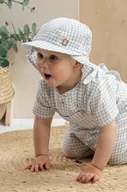 Czapki dla dzieci - Jamiks czapka z daszkiem bawełniana dziecięca SVEND kolor biały wzorzysta - miniaturka - grafika 1