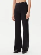 Spodnie sportowe damskie - Calvin Klein Jeans Spodnie dzianinowe J20J225336 Czarny Slim Fit - miniaturka - grafika 1