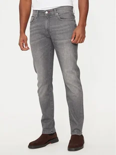Hechter Paris Jeansy 26050 142361 Szary Regular Fit - Spodnie męskie - miniaturka - grafika 1