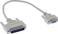 Kable komputerowe i do monitorów - InLine Inline® Serial Cable, DB9F to DB25M, moulded plugs, beige, 0.33m - miniaturka - grafika 1