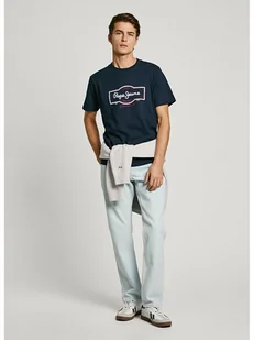 Pepe Jeans Koszulka "Daxton" w kolorze granatowym - Koszulki męskie - miniaturka - grafika 1