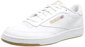 Sneakersy damskie - Reebok Męskie sneakersy Club C 85, FTWR białe/prawdziwe beżowe Lee 3, 4,5 UK, Ftwr biały prawdziwy beżowy Reebok Lee 3, 36.5 EU - miniaturka - grafika 1