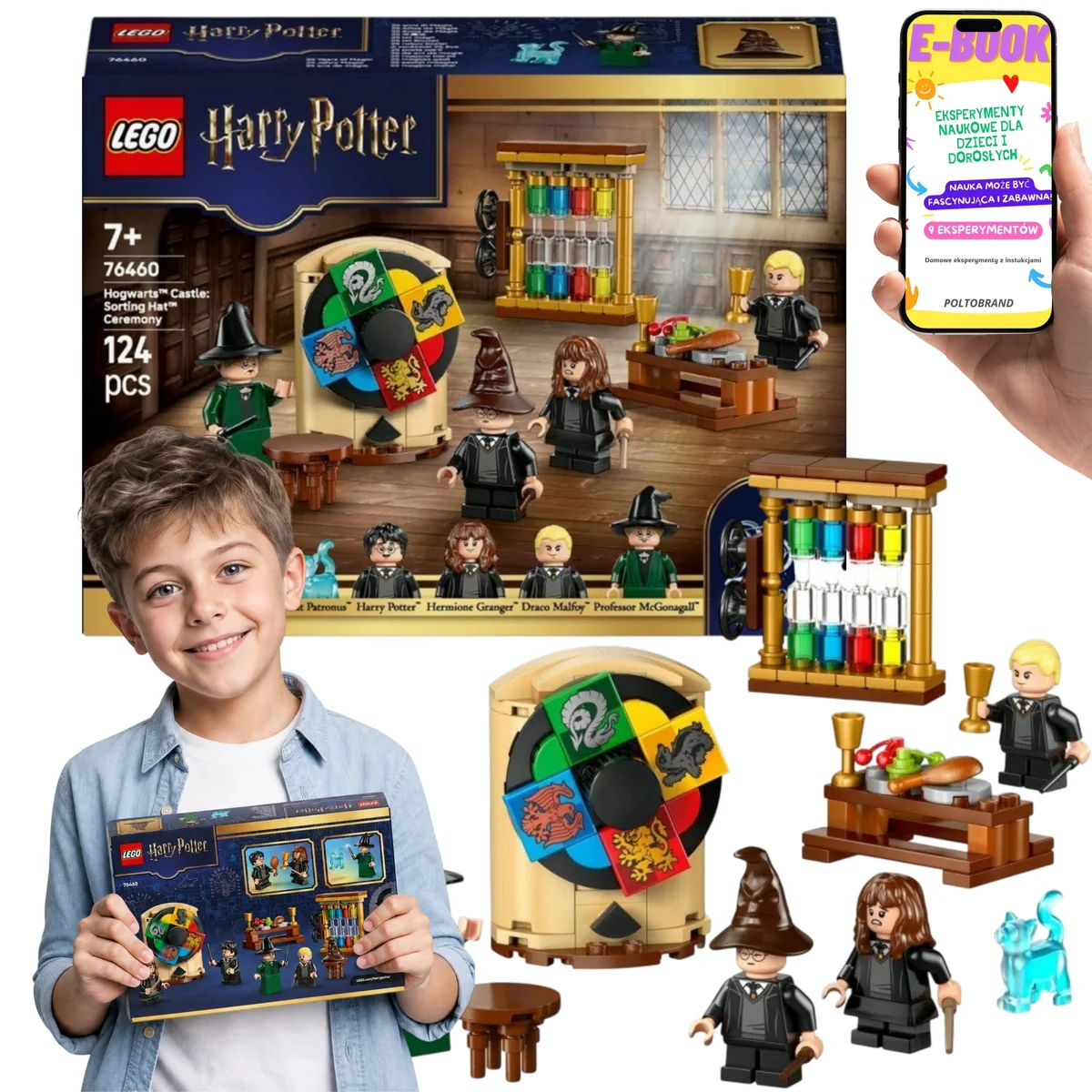 LEGO HARRY POTTER Zamek Hogwart: Ceremonia przydziału dla dziecka 7 8 9 lat 76460 124 el.