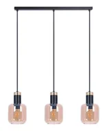 Lampy stojące - Potrójna szklana lampa wisząca na listwie 14X A557 Foxton - miniaturka - grafika 1