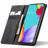 Etui i futerały do telefonów - Spacecase Etui Wallet Galaxy A52 5G black - miniaturka - grafika 1
