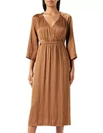 Sukienki - s.Oliver BLACK LABEL Sukienka damska długa, brązowy, 36 - miniaturka - grafika 1